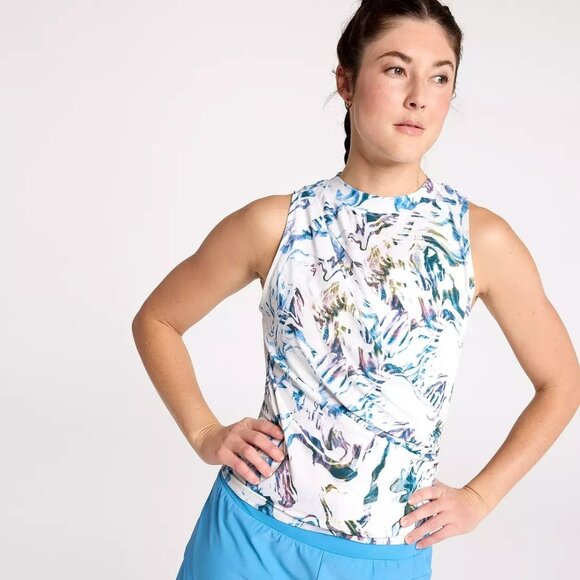 Calia Tops - CALIA Women's Floral Wrap Sleeveless Front Tissue Tank Active Stretch Size XS